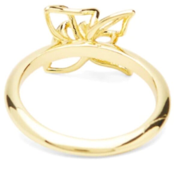 💕TED BAKER💕 Gold Mini Crystal Breeze Ring (S/M) NWT - Picture 3 of 8
